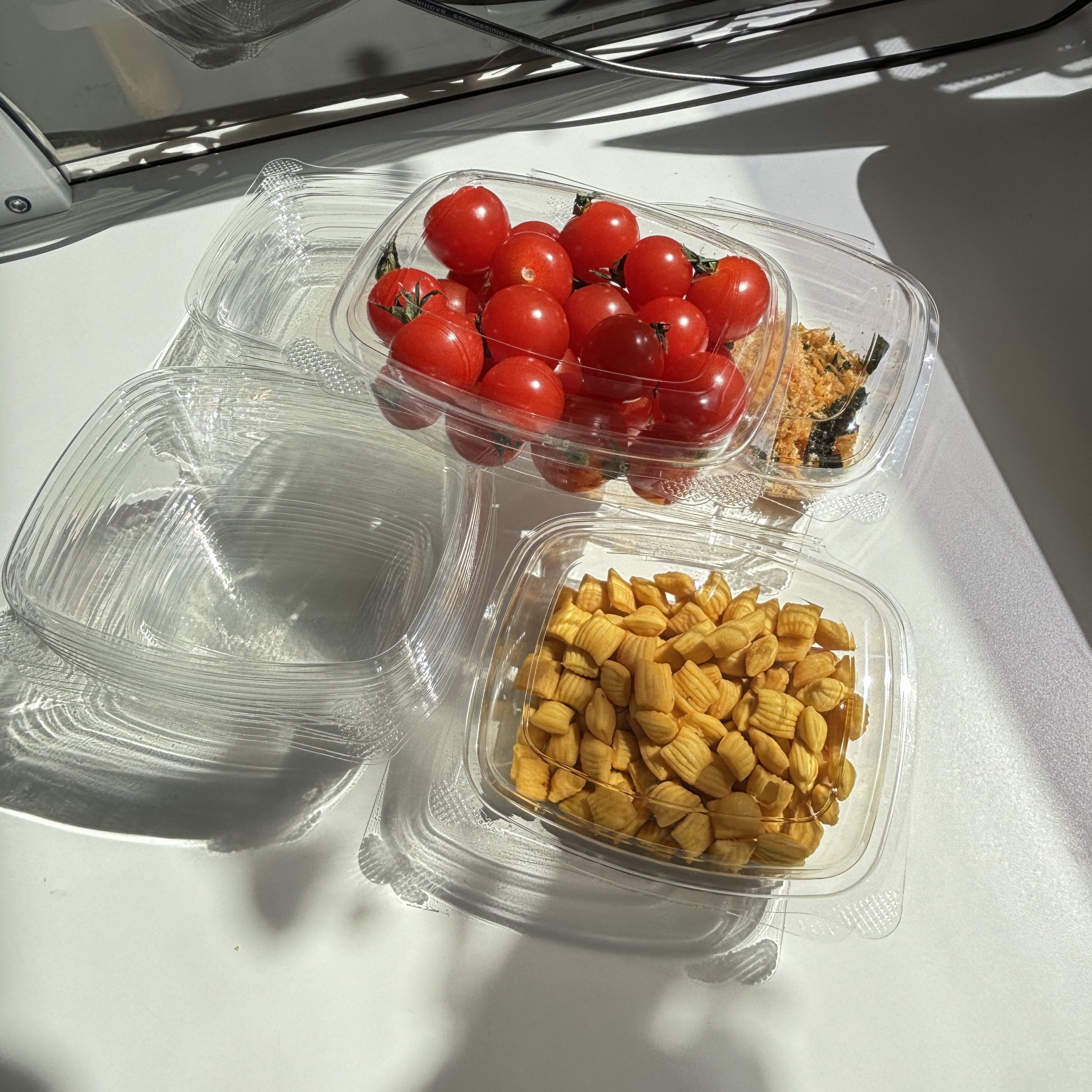 PLA hinged containers